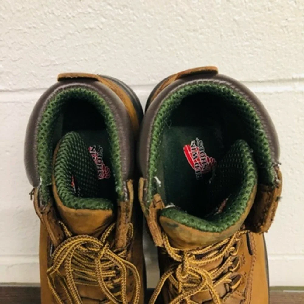 Red Wing Womens Work Boots Brown Leather Waterproof Ankle Lace Up 6.5 B - Picture 7 of 10